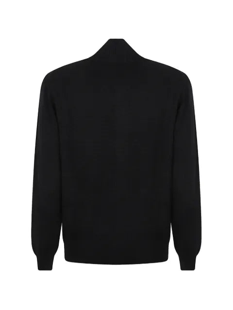 Cruciani high-neck buttoned knit cardigan