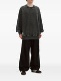 FIVE CM star-patch acid-wash sweatshirt