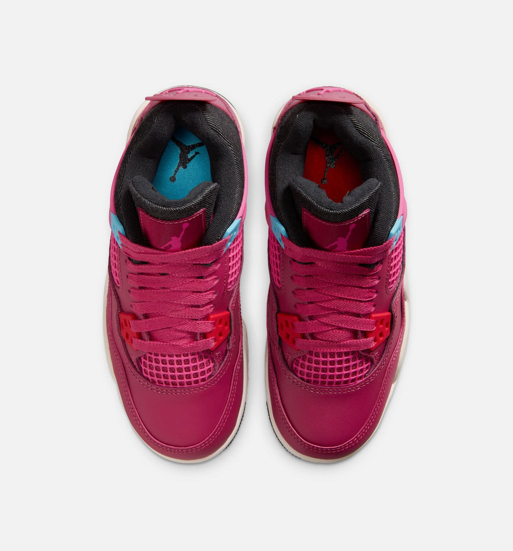 Air Jordan 4 Retro She's A Star Grade School Lifestyle Shoes - Sweet Beet/Desert Pink/Off Noir/Chalk