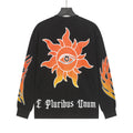 Godspeed Washed Black Flame Graphic Long-Sleeve T-Shirt